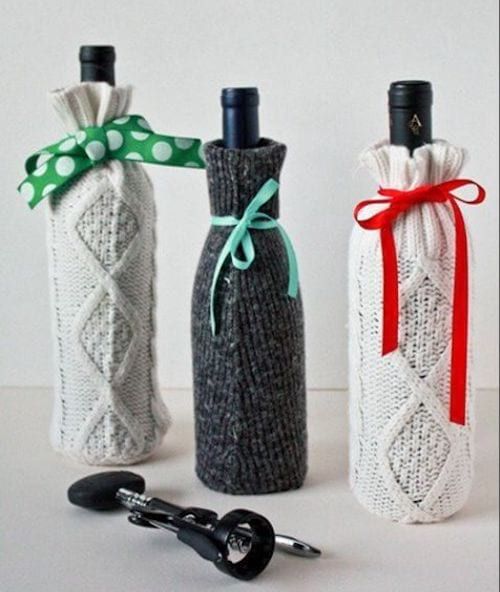 Emballer une bouteille de vin pour un cadeau de Noël