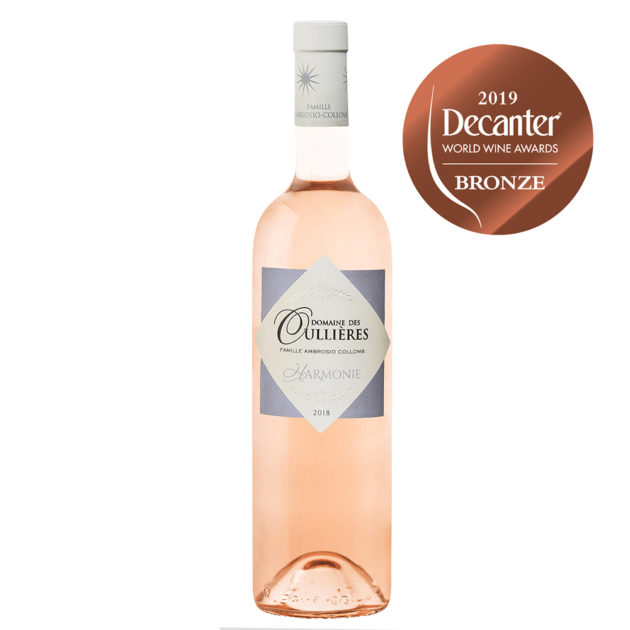Harmonie-Provence-Rose-Domaine-Oullieres-Coteaux-Aix-Provence-bouteille-bottle