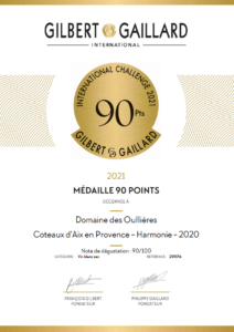 diplome-vin-blanc-sec-provence-medaille-gilbert-gaillard